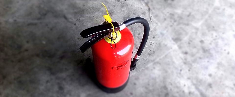 close up of a fire extinguisher